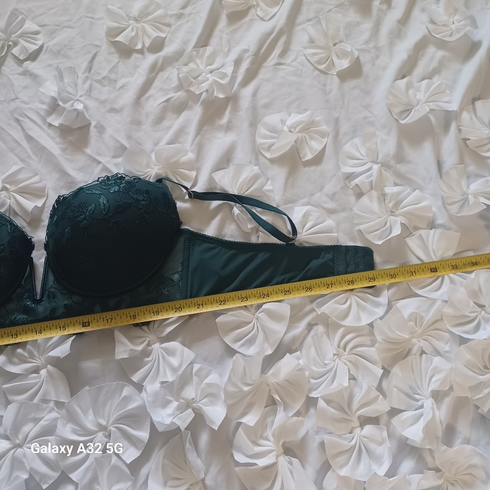 Marilyn Monroe Teal Lace Longline Push-Up Bra - Picture 7 of 7